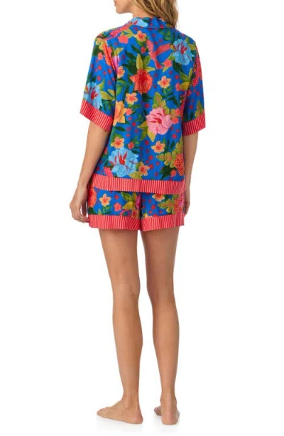 Room Service Pjs Print Short Pajamas In Blue