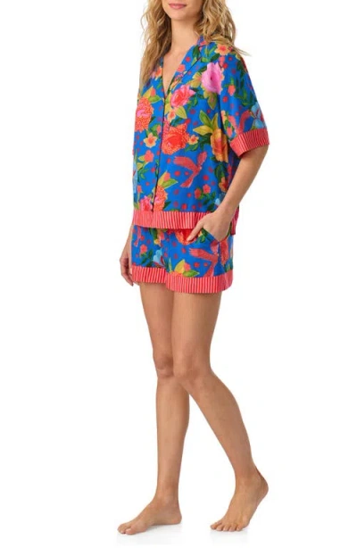 Room Service Pjs Print Short Pajamas In Blue