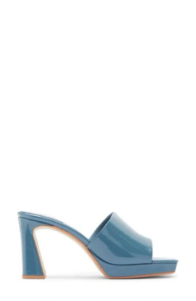 Jeffrey Campbell Dress Code Sandal In Dusty Blue Patent