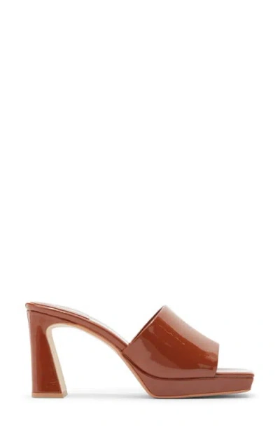 Jeffrey Campbell Dress Code Sandal In Caramel Patent