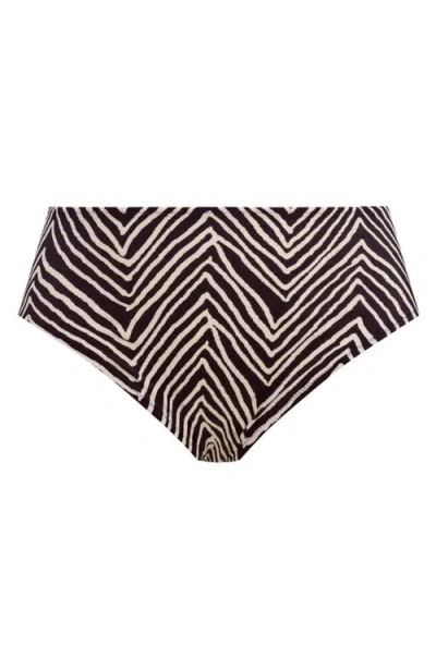 Elomi Fiji Falls Print Swim Bottoms In Black