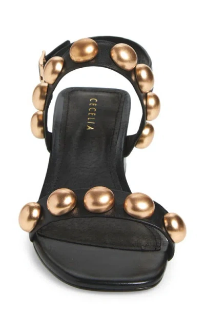 Cecelia New York Rally Slingback Sandal In Black Stud