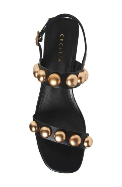 Cecelia New York Rally Slingback Sandal In Black Stud