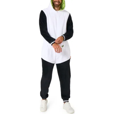 Opposuits Panda Hooded Fleece Costume Jumpsuit In Black