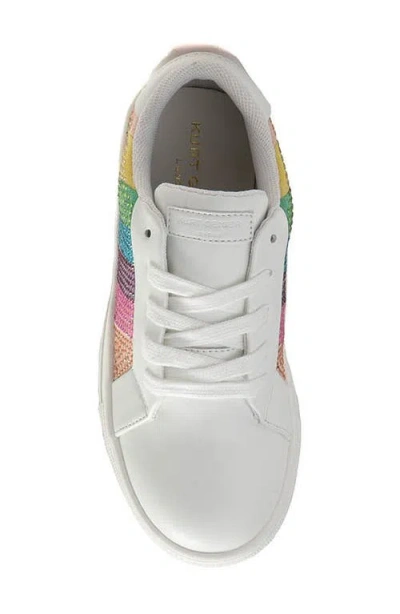 Kurt Geiger London Kids' Mini Lane Stripe Crystal Sneaker In Multi