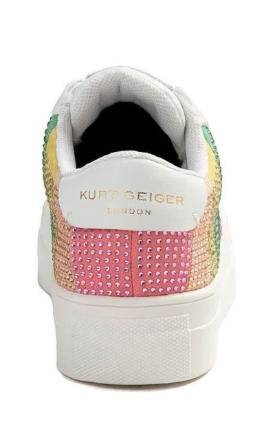 Kurt Geiger London Kids' Mini Lane Stripe Crystal Sneaker In Multi