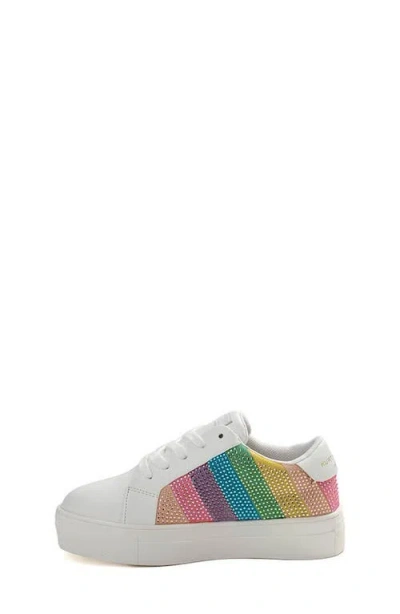 Kurt Geiger London Kids' Mini Lane Stripe Crystal Sneaker In Multi