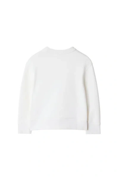 Burberry Thomas Bear Cotton Sweatshirt In White