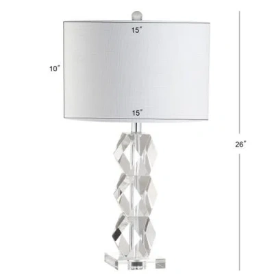 Jonathan Y Sofia 26" Crystal Led Table Lamp, Clear In Clear
