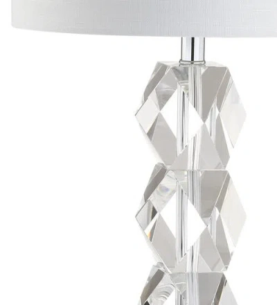 Jonathan Y Sofia 26" Crystal Led Table Lamp, Clear In Clear