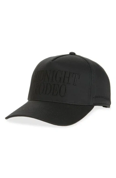 Midnight Rodeo Blackout Classic Logo Baseball Cap In Black