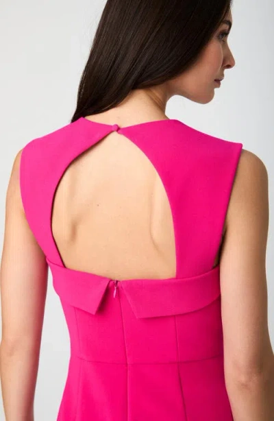 French Connection Whisper Square Neck Minidress In Cerise Pink