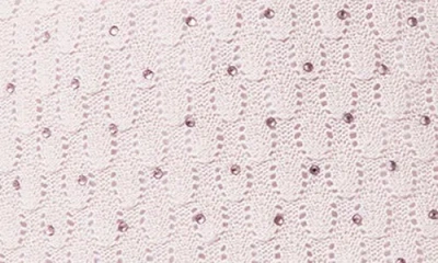 Marina Rinaldi Nerone Crystal Embellished Short Sleeve Sweater In Pink