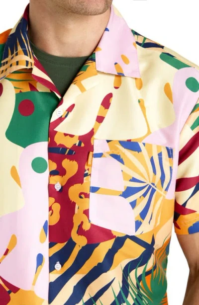 Opposuits Tropic Thrill Camp Shirt & Drawstring Shorts Set In Yellow Multi