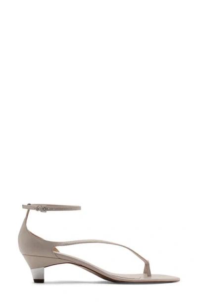 Mango Ankle Strap Kitten Heel Sandal In Ecru