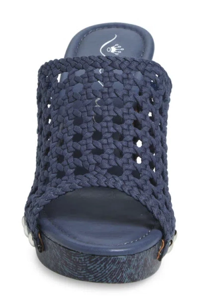 Nina Ursula Slide Sandal In Indigo
