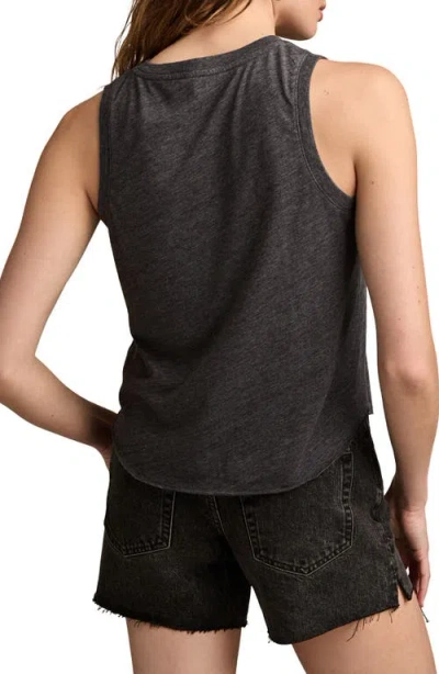 Lucky Brand Grateful Dead Rose Graphic Tank In Charcoal Heather Grey