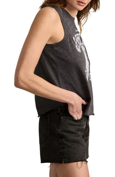 Lucky Brand Grateful Dead Rose Graphic Tank In Charcoal Heather Grey