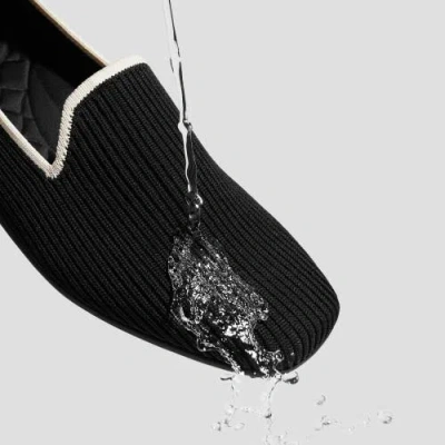 Vivaia Water-repellent Square-toe Loafers In Black