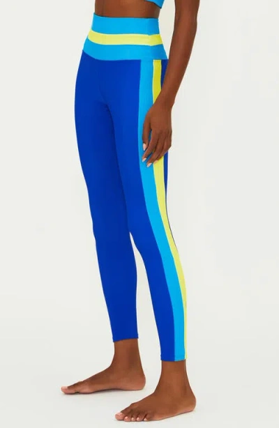 Beach Riot Mariella Colorblock Rib Leggings In Riviera Colorblock