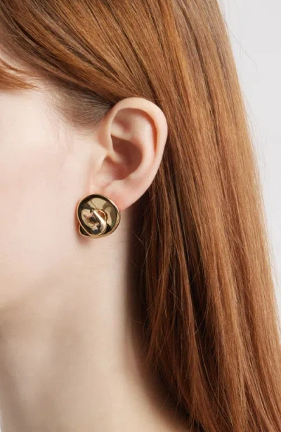 Jenny Bird Rio Button Stud Earrings In Gold