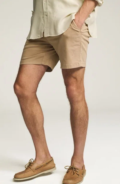 34 Heritage Hampton Slim Fit Twill Chino Shorts In Pebble Twill