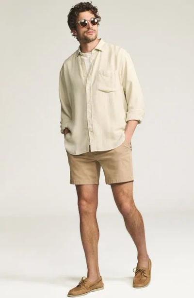 34 Heritage Hampton Slim Fit Twill Chino Shorts In Pebble Twill