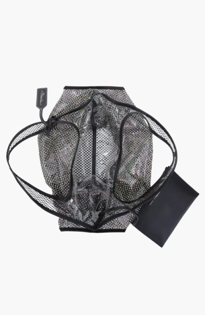 3.1 Phillip Lim Crystal Embellished Mesh Market Tote Bag In Black