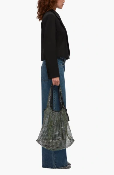 3.1 Phillip Lim Crystal Embellished Mesh Market Tote Bag In Black