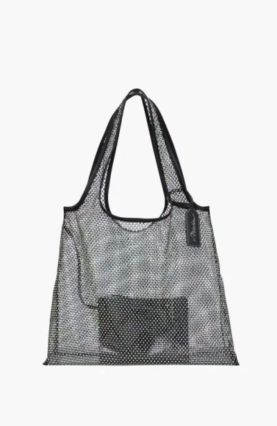 3.1 Phillip Lim Crystal Embellished Mesh Market Tote Bag In Black