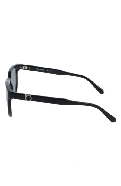 Ferragamo 53mm Round Sunglasses In Black