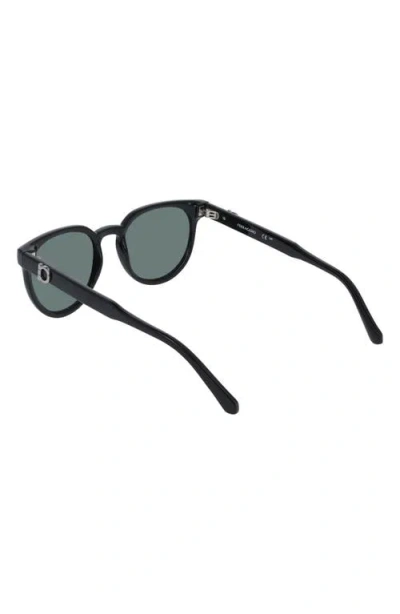 Ferragamo 53mm Round Sunglasses In Black