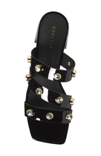 Cecelia New York Lindon Slide Sandal In Black