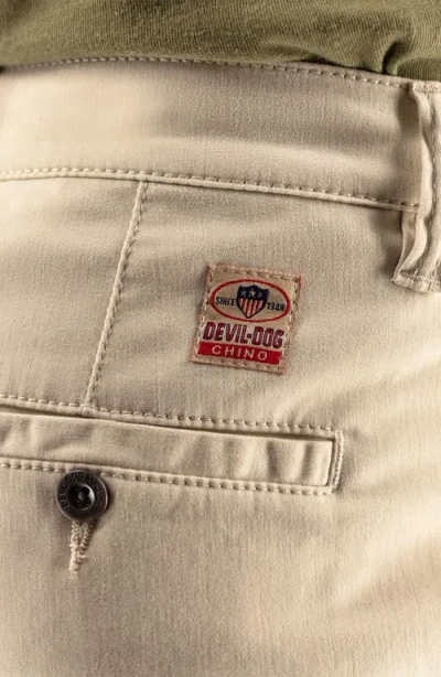Devil-dog Dungarees Cotton Stretch Twill Chinos In Brown Rice
