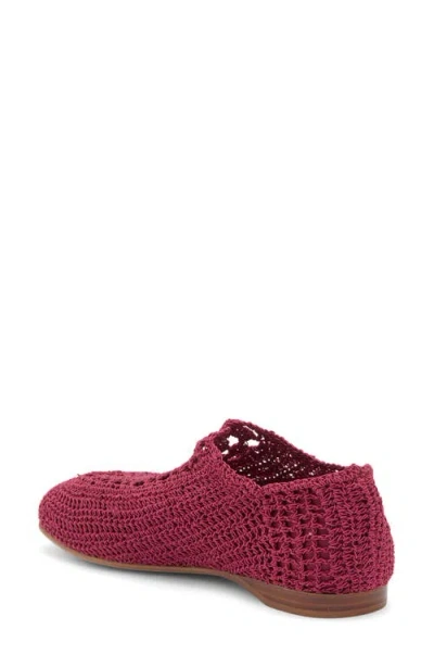 Jeffrey Campbell Nantucket Crochet Flat In Plum