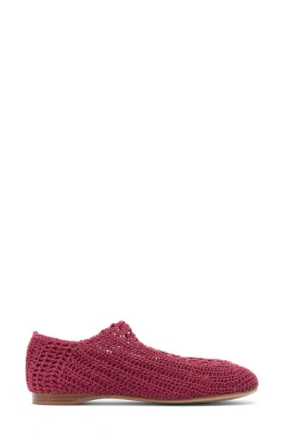 Jeffrey Campbell Nantucket Crochet Flat In Plum