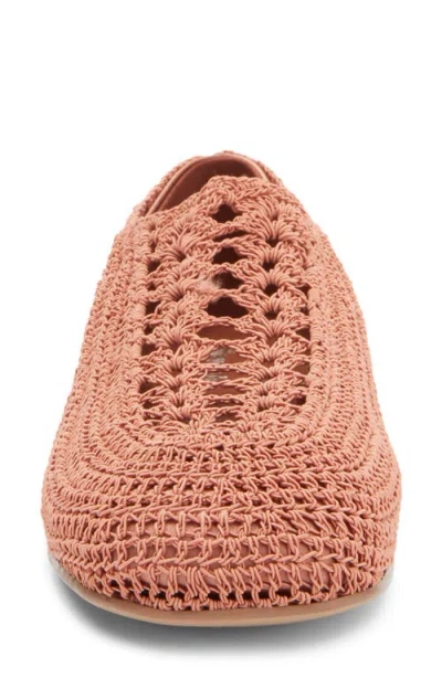 Jeffrey Campbell Nantucket Crochet Flat In Dusty Coral