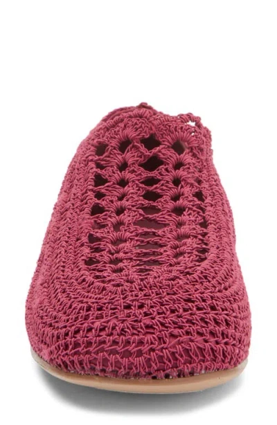 Jeffrey Campbell Nantucket Crochet Flat In Plum