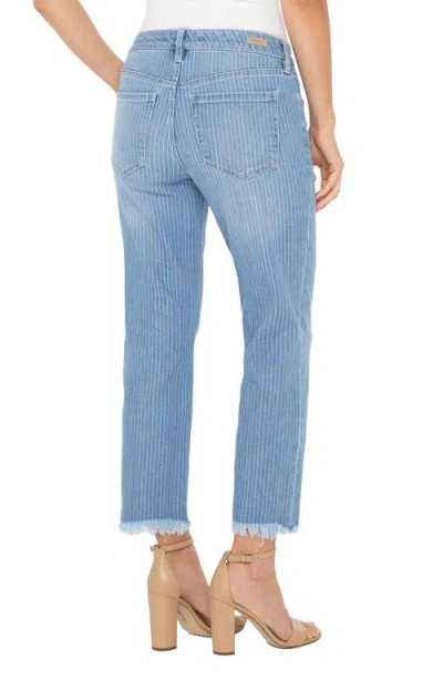 Liverpool Los Angeles Liv Raw Hem Non-skinny Skinny Jeans In Sunset Stripe