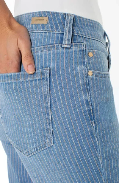 Liverpool Los Angeles Liv Raw Hem Non-skinny Skinny Jeans In Sunset Stripe
