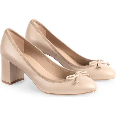 Lk Bennett Juliette Block Heel Pump In Fawn