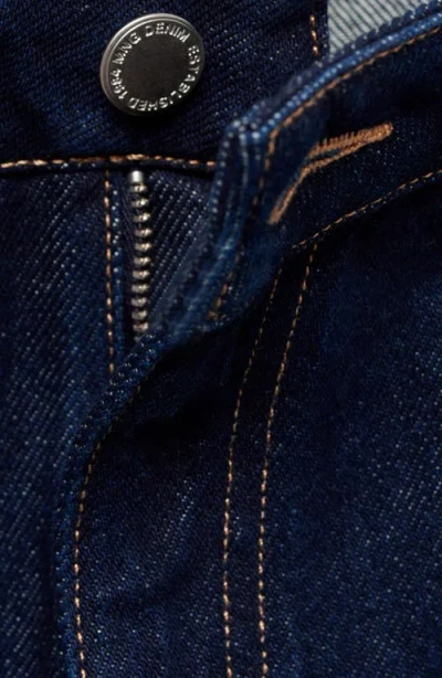 Mango High Waist Wide Leg Jeans In Open Blue