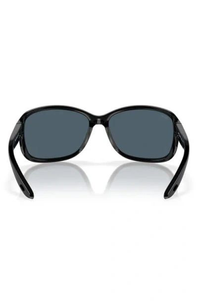Costa Del Mar Seadrift 60mm Polarized Square Sunglasses In Black/gray