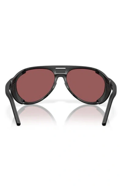 Costa Del Mar 59mm Polarized Pilot Sunglasses In Matte Black/gold Mirror