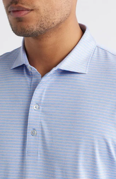 Johnnie-o Michael Stripe Performance Golf Polo In Seychelles