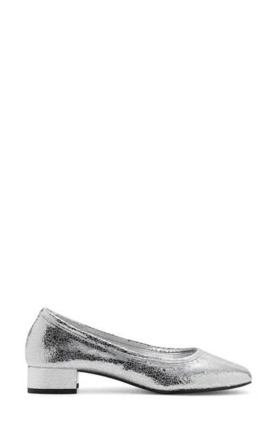 Mango Metallic Pump In Silver