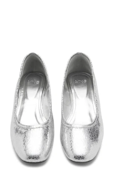 Mango Metallic Pump In Silver