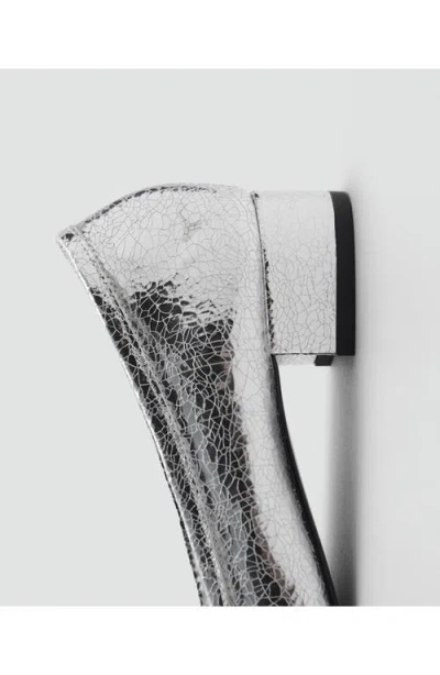 Mango Metallic Pump In Silver