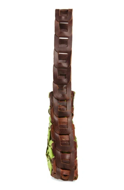 Sc103 Links Leather Shoulder Bag In Halcyon
