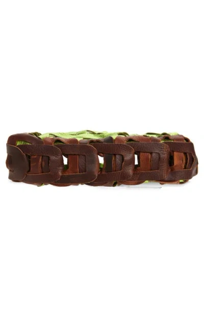 Sc103 Links Leather Shoulder Bag In Halcyon